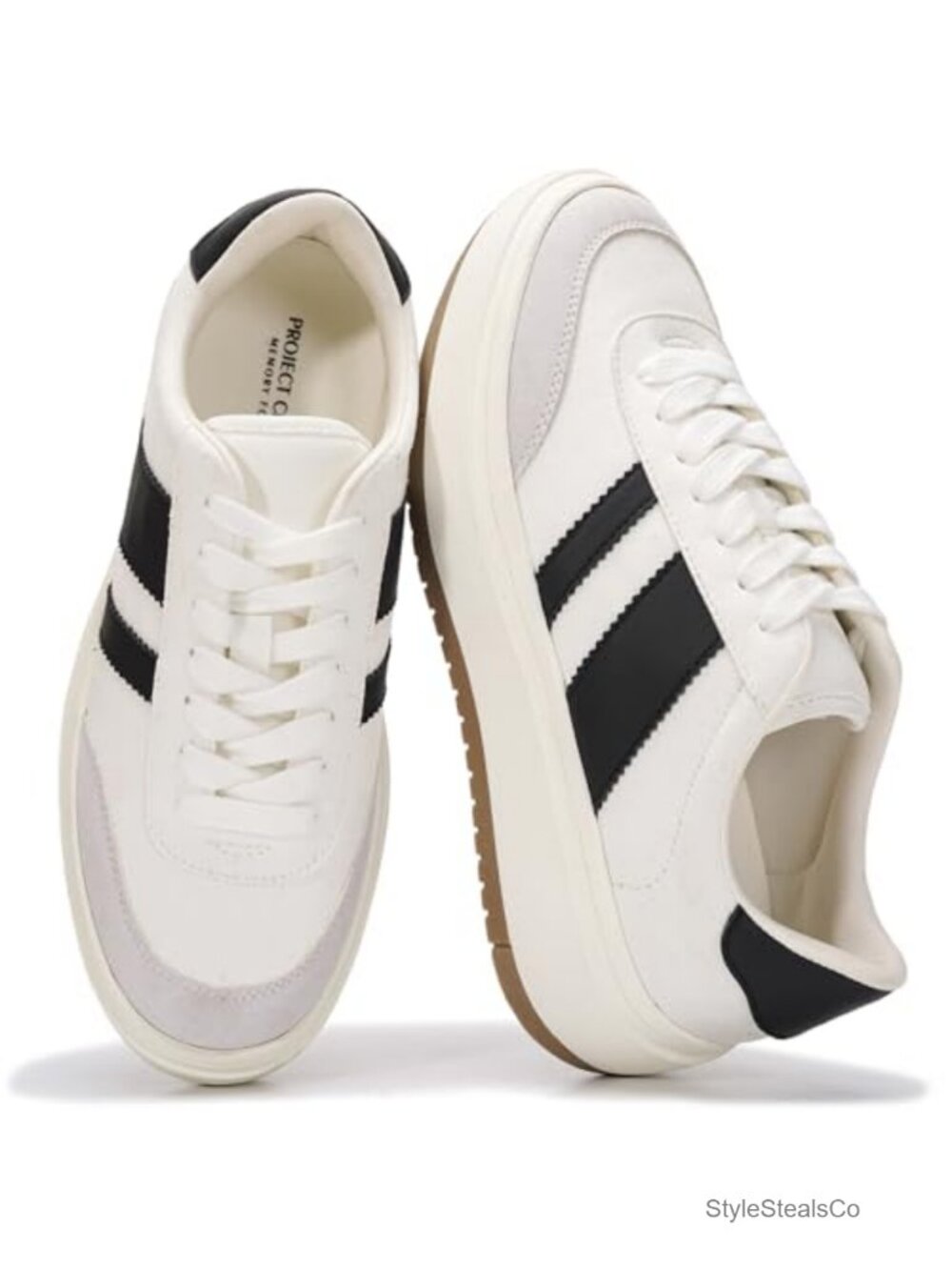 Women's Fashion Platform Sneakers Lace-Up Casual Shoes